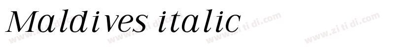Maldives italic字体转换